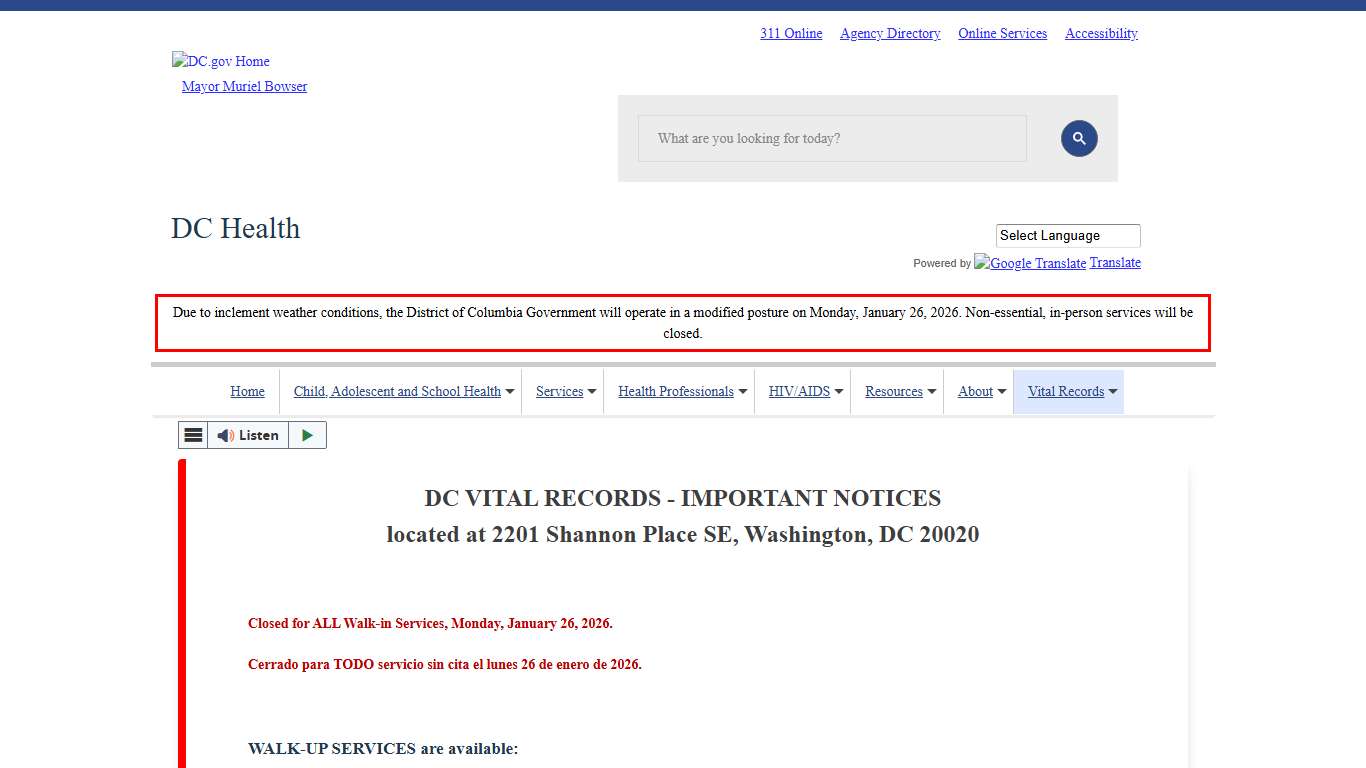 Birth Certificates doh